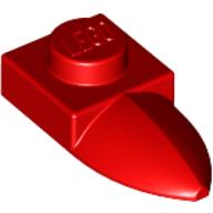 Lego Plate Special 1 x 1 with Tooth / Red