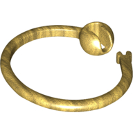 Lego Attachment Ring (DOTS) / Pearl Gold