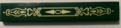 Lego Tile 1 x 6 with Gold Scrollwork on Dark Green Background Pattern (Sticker) - Set 71044 / Dark Green