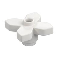 Lego Plant, Flower 2 x 2 Leaves - Angular / White