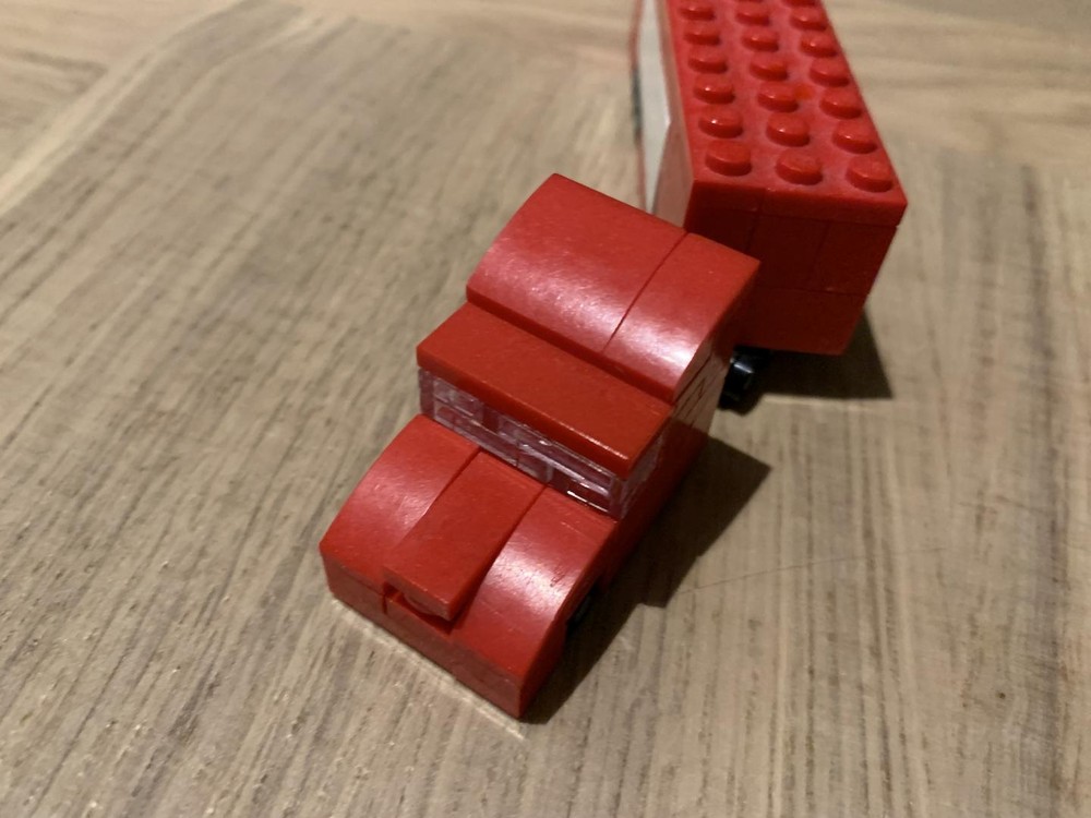Lego Mini semi truck with trailer