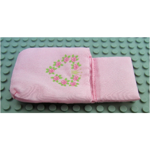 Lego Belville, Sleeping Bag / Baby Pouch with Heart Wreath, Roses and Crown Print / Pink