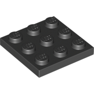 Lego Plate 3 x 3 / Black