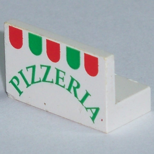 Lego Panel 1 x 2 x 1 with Pizzeria Print