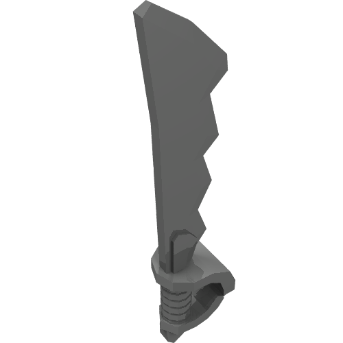 Lego Weapon Sword / Cutlass Serrated with Skull Hand Guard / Pearl Dark Gray