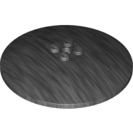 Lego Dish 8 x 8 Inverted [Radar], Solid Studs, Rounded Anti-stud Underside / Pearl Titanium