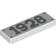 Lego Tile 1 x 3 with '1928' Print