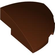 Lego Brick Round Corner, Curved 3 x 3 x 1 Quarter Circle / Reddish Brown