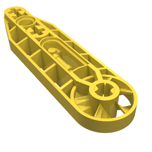 Lego Technic Beam 1 x 7 with Fan / Yellow