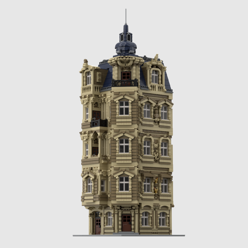 Lego Floor extensions for the Beaux-Arts Modular Building with interior
