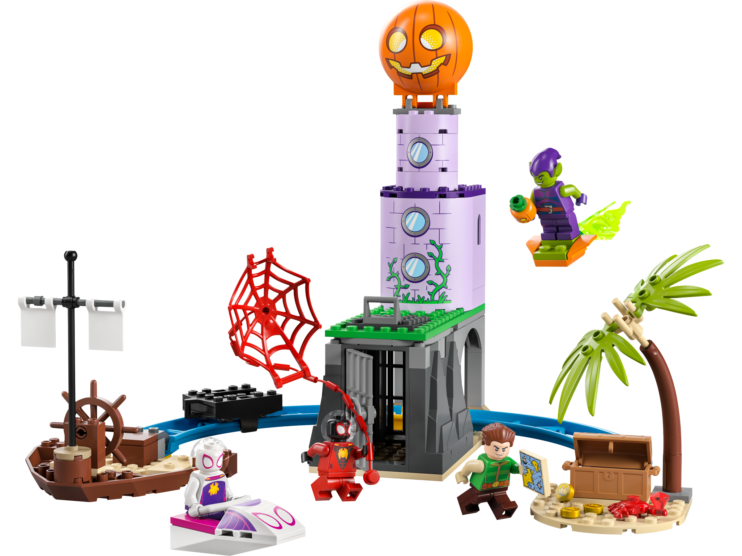 Lego Team Spidey at Green Goblin's Lighthouse