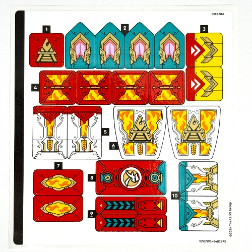 Lego Sticker Sheet for Set 80057-1
