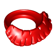 Lego Minifig Neckwear Beard, Short / Red