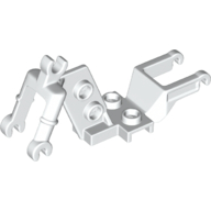 Lego Vehicle Base, Motorcycle Chassis, Clip for Handle / White