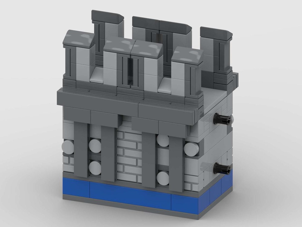 Lego Stone Wall straight connecting part 180 Degrees