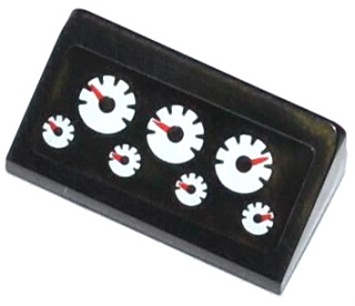 Lego Slope 30 1 x 2 x 2/3 with 7 Gauges Pattern (Sticker) - Set 42024