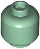 Lego Minifigure, Head (Plain) / Sand Green