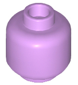 Lego Minifigure, Head (Plain) / Medium Lavender