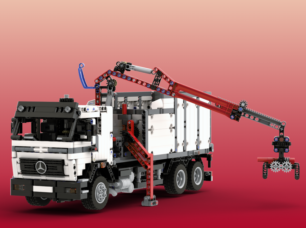 Lego Mercedes-Benz NG 1632 Hookloader with crane container