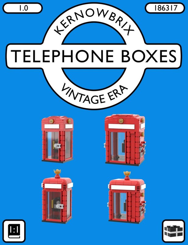 Lego Vintage Era Telephone Boxes Collection