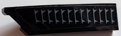 Lego Wedge 4 x 1 Left with Dark Bluish Gray Air Vent Pattern (Sticker) - Set 76919