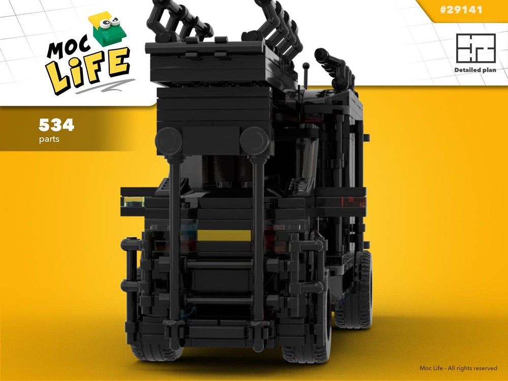 Lego Chevrolet Silverado 3500 regular cab dually with Mobile Adjustable Ramp System (M.A.R.S.)