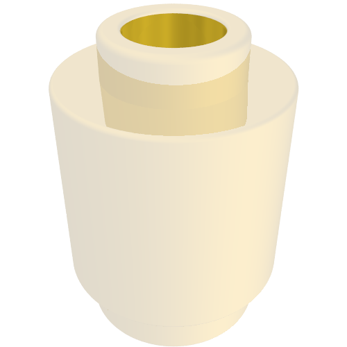 Lego Brick Round 1 x 1 Open Stud / Chrome Gold