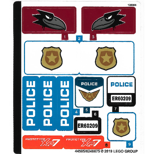 Lego Sticker Sheet for Set 60209-1
