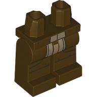 Lego Hips and Dark Brown Legs with Robe Ends, Dark Tan Shirt print