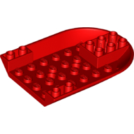 Lego Aircraft Fuselage Curved Forward 6 x 8 Bottom / Red