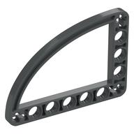 Lego Technic Beam 5 x 7 L-Shape with Quarter Ellipse Thin / Dark Bluish Gray