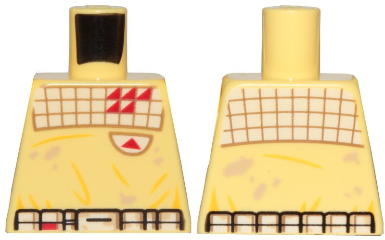 Lego Torso SW Jumpsuit, Quilted with Red Triangles Pattern (Kessel Mine Worker)