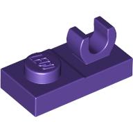 Lego Plate Special 1 x 2 [Open O Top Clip] / Dark Purple
