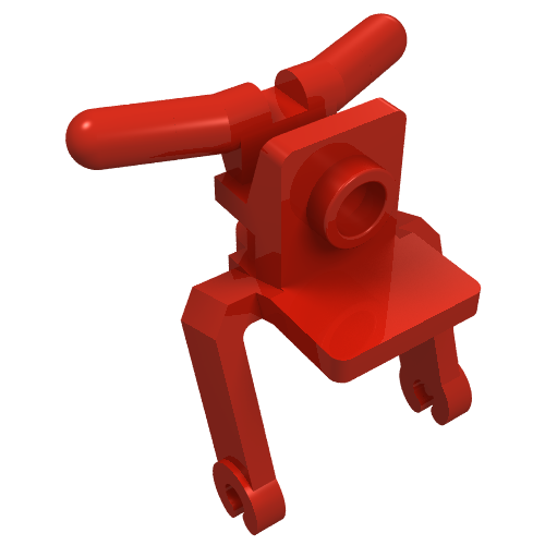 Lego Tricycle Body Front Fork / Handlebars / Red