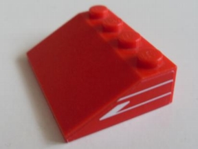 Lego Slope 33 3 x 4 with White Lines Pattern both sides (Stickers) - Set 8232