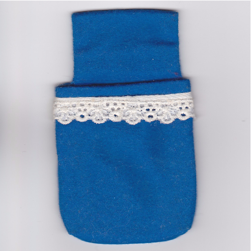 Lego Belville, Sleeping Bag / Child Pouch with Lace Trim / Blue