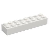 Lego Brick 2 x 8 / White