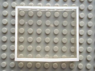 Lego Modulex Window 1 x 7 x 6 with White Border Print