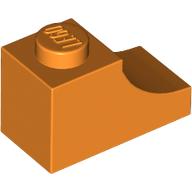 Lego Brick Curved 2 x 1 with Inverted Cutout / Orange
