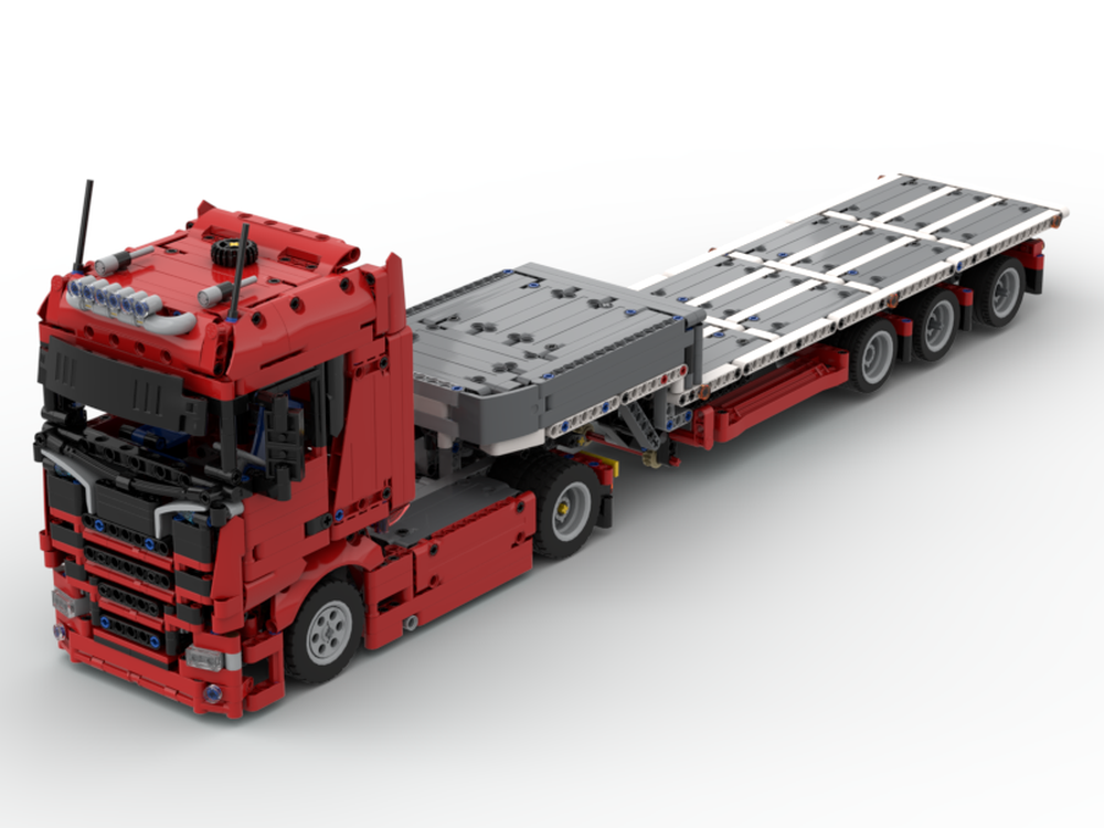 Lego Scania truck and steering trailer