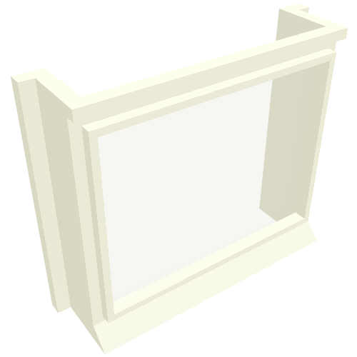 Lego Window 1 x 4 x 3 with Glass for Slotted Bricks / White