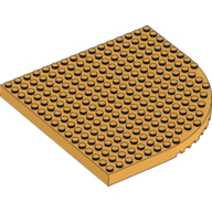 Lego Brick Round Corner 16 x 16 / Light Orange