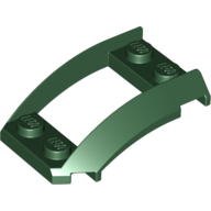 Lego Wheel Arch, Curved Wedge 4 x 3 with 2 x 2 Opening and 4 Studs / Dark Green
