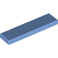 Lego Tile 1 x 4 with Groove / Medium Blue