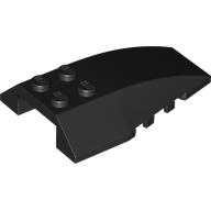 Lego Brick Wedged, Curved 6 x 4 Triple / Black