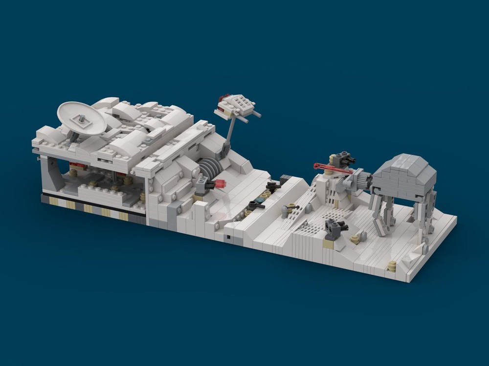 Lego Micro Hoth (Kessel Run Falcon alternate build)