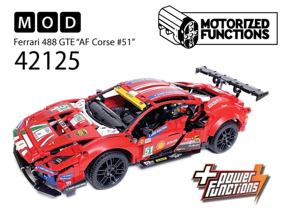 Lego 42125 페라리 488 GTE RC MOD for Power Function Motors