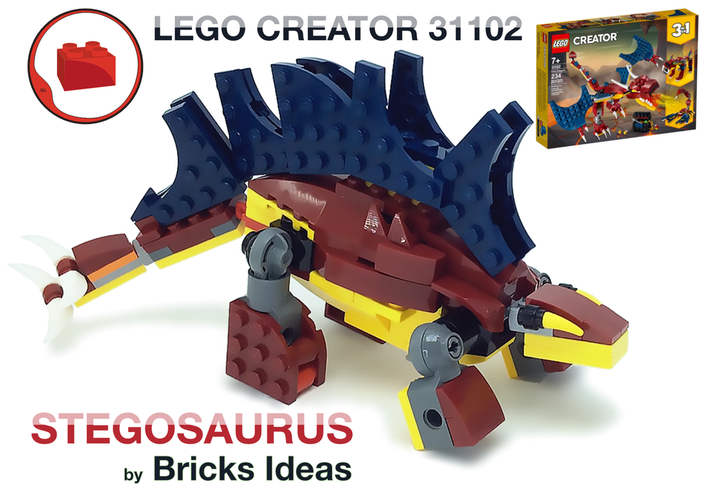 Lego Stegosaur Dinosaur - Lego Creator 31102 set