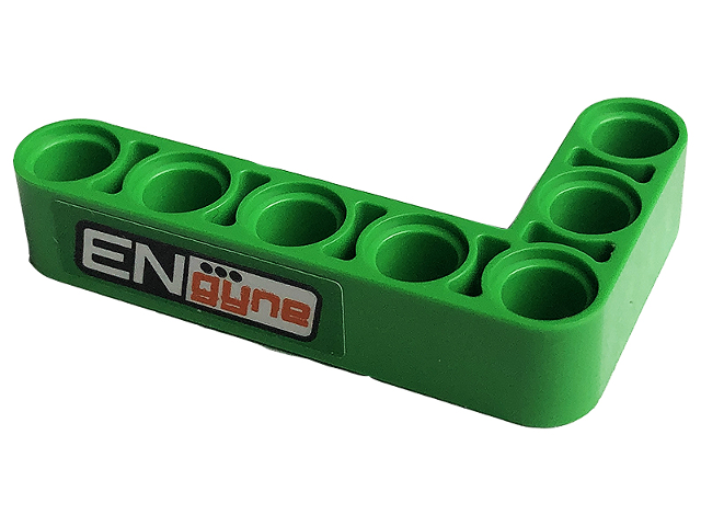 Lego Technic, Liftarm, Modified Bent Thick L-Shape 3 x 5 with 'ENgyne' Pattern Model Left Side (Sticker) - Set 42129