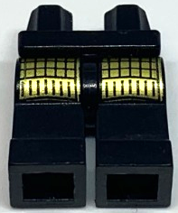 Lego Hips and Black Legs with Castle Ninja Leg Armor Pattern
